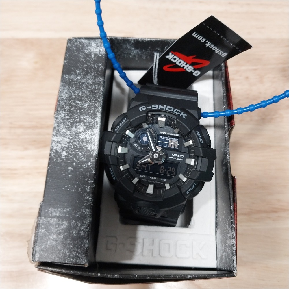 Casio G-Shock Watch Mens GA700-1B Analog Digital Resin Strap One Size Black